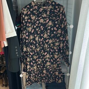 Floral Black Dress
